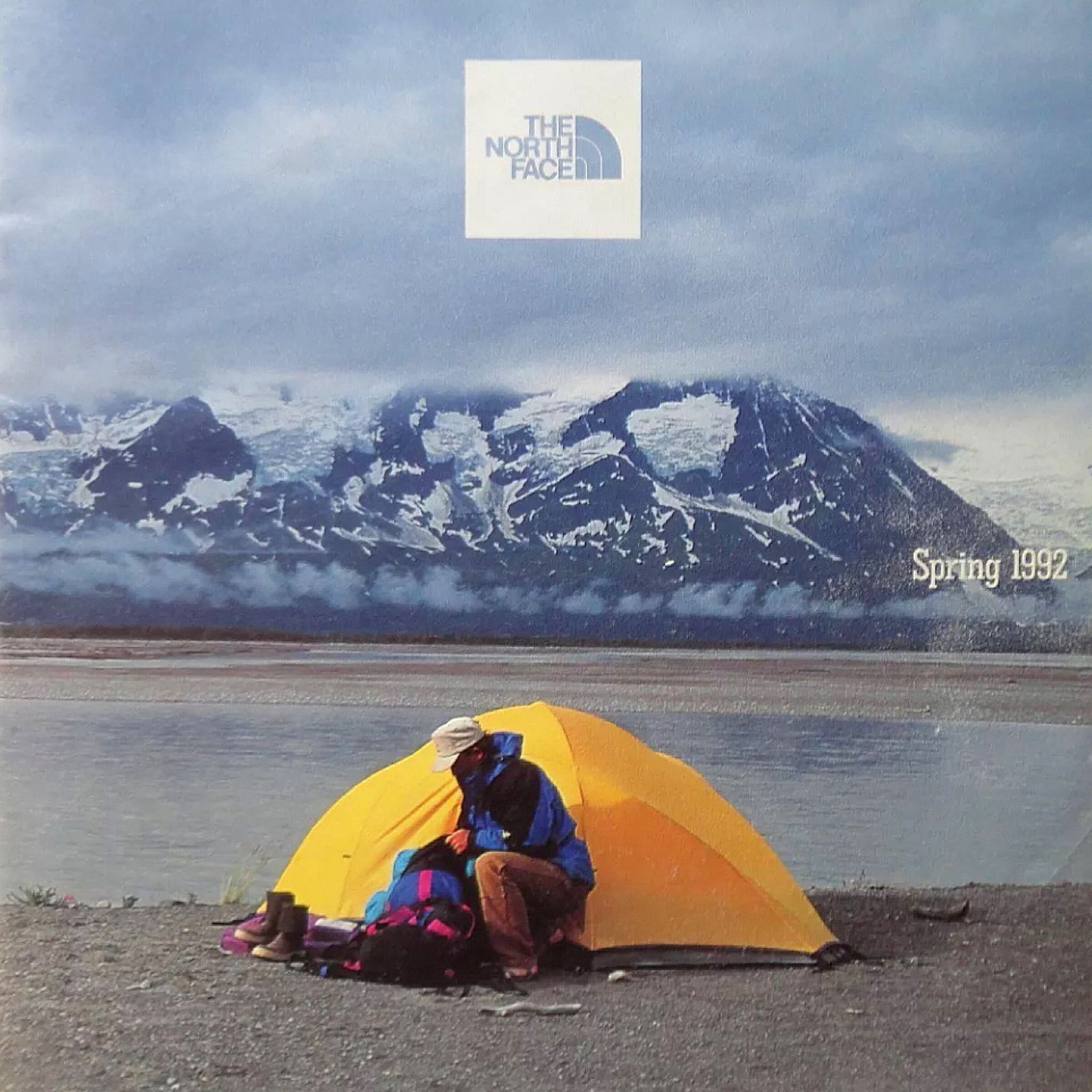 2019 The North Face Advert with a person and their tent with a mountain as a backdrop