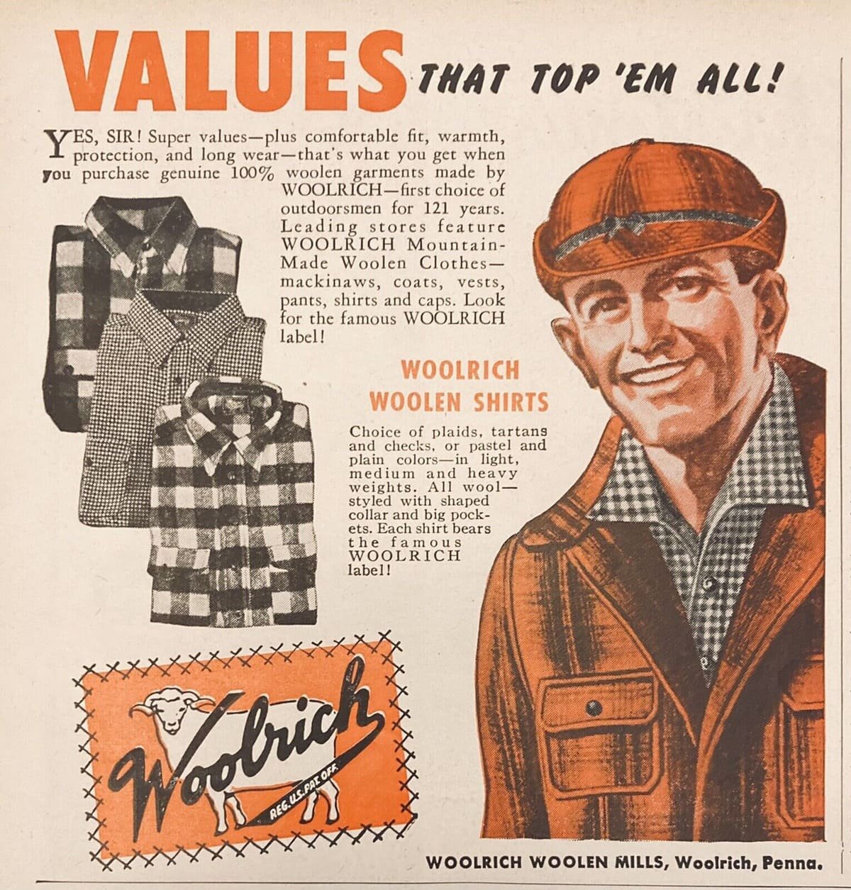 Old Woolrich Advert
