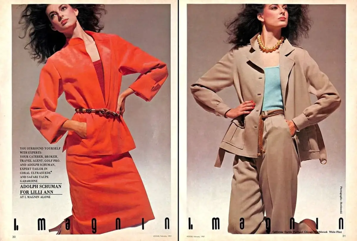 Old Adolph Schuman for Lilli Ann Advert