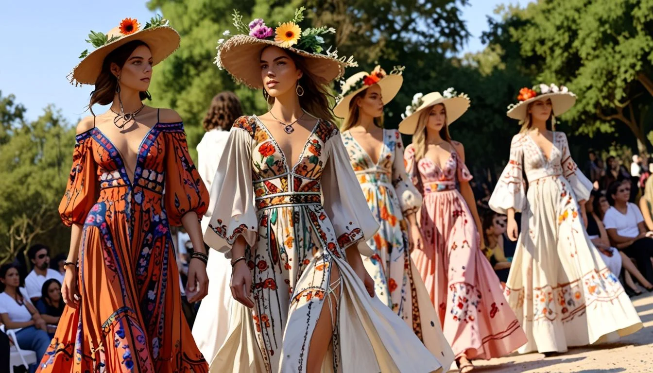 El vestido bohemio se impone en la moda primavera-verano 2025